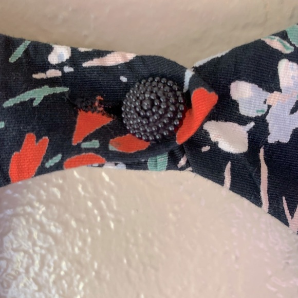 Free People Fairy Goth Floral Smocked Tulle Fit And Flare Dress Size S - Picture 5 of 8